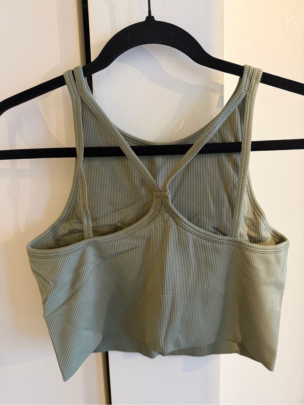 Athleta Olive Green Ribbed Racerback Tank Top - Picture 4 of 4